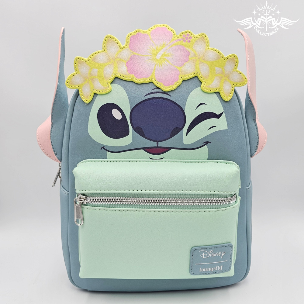 Loungefly Disney Stitch Flower Crown Figural Mini Backpack